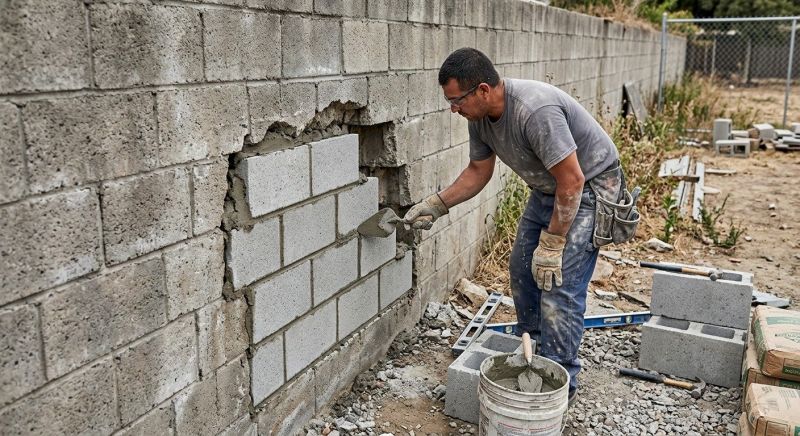 Block Wall Repair in New Cumberland, PA