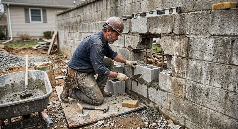Block Wall Repair in New Oxford, PA