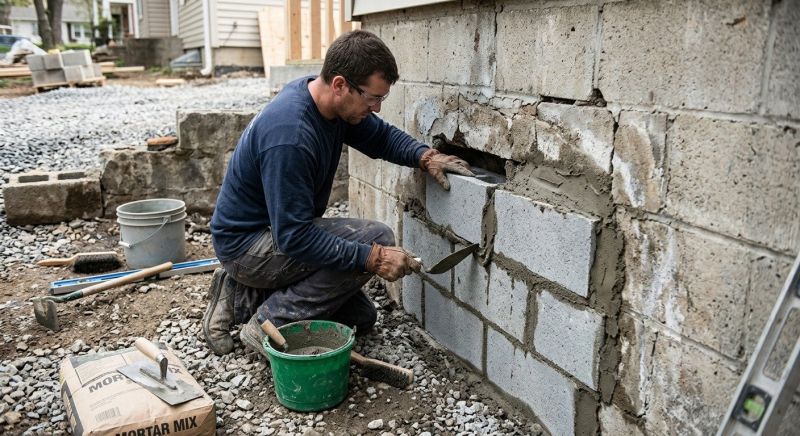 Block Wall Repair in Red Lion, PA