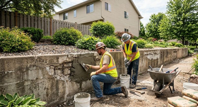 Brick Retaining Wall Repair in York, PA