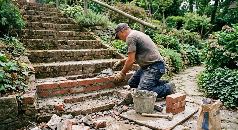 Brick Stairs Repair in Brogue, PA