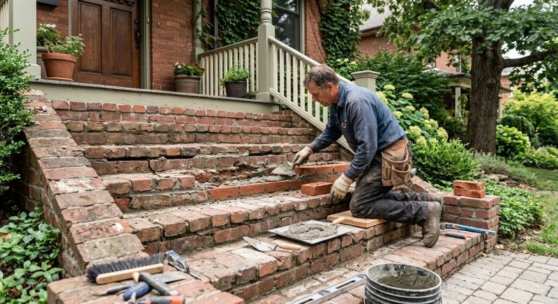 Brick Stairs Repair in Maryland Line, MD