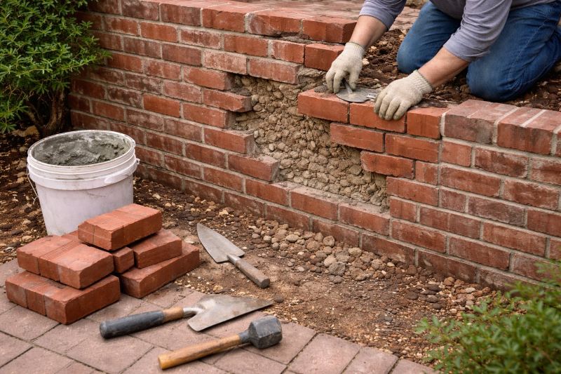 Brick Wall Repair in Glen Rock, PA
