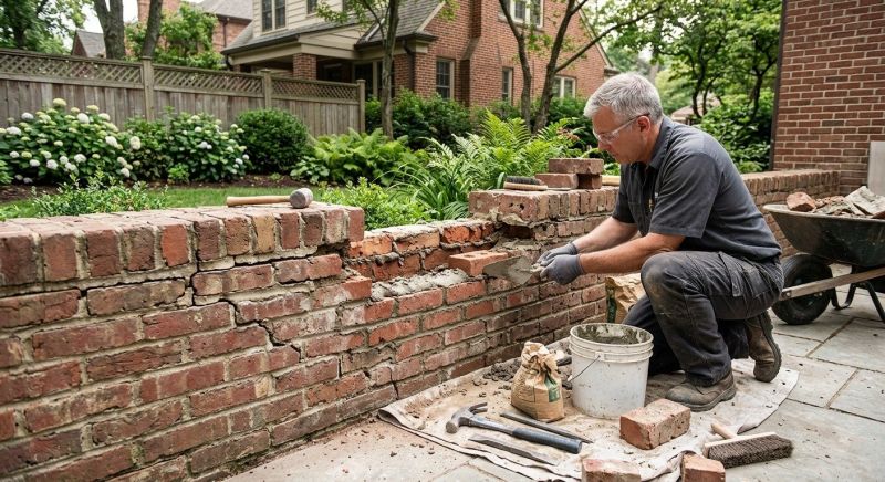 Brick Wall Repair in New Oxford, PA