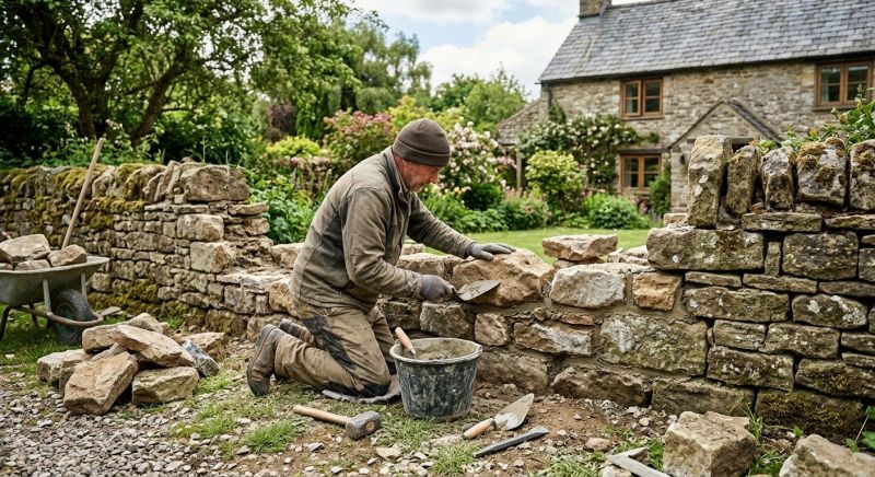 Stone Wall Repair in Mount Joy, PA