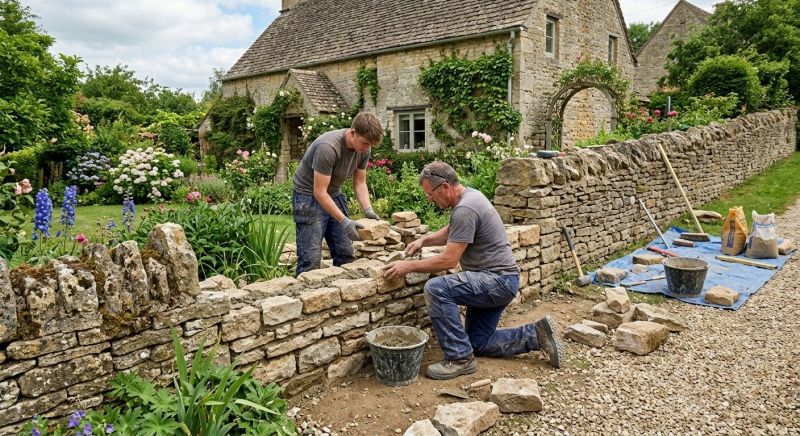 Stone Wall Repair in Red Lion, PA